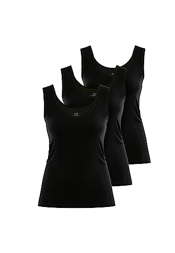 Götzburg Damen 3er Pack Basic Baumwoll-Top, Unterhemd, Achselhemd mit Breiten Trägern & Rundhalsausschnitt 46 im Sale